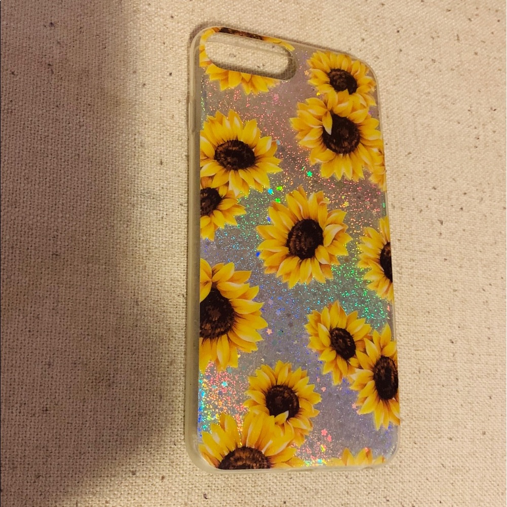 Glitter rainbow sunflower case